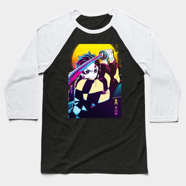 Demon Slayer Tanjiro Baseball T-Shirt by 80sRetro